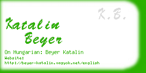 katalin beyer business card